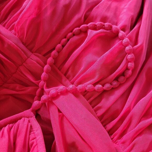 London Times Hi-Low Red Dress (Size 16W) - Picture 7 of 8